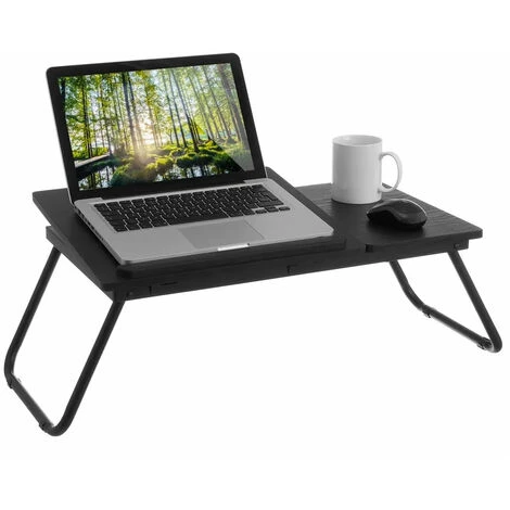 Tavolino Vassoio Da Letto Divano Per Notebook PC Tablet Pieghevole Leggio Nero 3 Tavolino Vassoio Da Letto Divano Per Notebook PC Tablet Pieghevole Leggio Nero