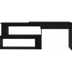 Scrivania Ad Angolo Nera 200x50x76 Cm In Truciolare -Ufficio E Casa 51129272 4