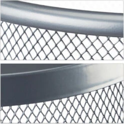 Relaxdays Cestino Gettacarte Metallo Grande Pattumiera Portarifiuti Da Ufficio 20 Litri Ø 30 Cm Alto 35 Cm Argento -Ufficio E Casa 51970865 4