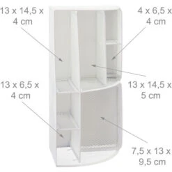 Relaxdays Portaoggetti Da Scrivania, Casa & Ufficio, Portapenne & Cassetto, Organizer In Metallo, 13x28x14 Cm, Bianco 11 Relaxdays Portaoggetti Da Scrivania, Casa & Ufficio, Portapenne & Cassetto, Organizer In Metallo, 13x28x14 Cm, Bianco -Ufficio E Casa 51978032 5