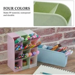 Organizzatore Portapenne Da 4 Pezzi, Portapenne Da Tavolo, Organizzatore Portapenne Da Tavolo In Paglia Di Grano - Supporto Per Scrivania / Insegnante / Materiale Scolastico / Pennarelli / Penne Gel / -Ufficio E Casa 52011194 5