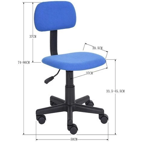 Sedia Poltrona Operativa Con 5 Ruote Ufficio Cameretta Stanzetta In Tessuto Blu 7 Sedia Poltrona Operativa Con 5 Ruote Ufficio Cameretta Stanzetta In Tessuto Blu - immagine 5