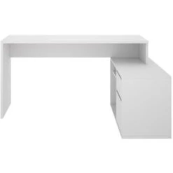 Scrivania Bianca Ufficio Angolare TEDDY Casa Studio Moderno Pc Computer Ripiani -Ufficio E Casa 53564257 4