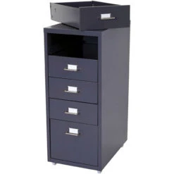 Nova Cassettiera Da Ufficio Con Ruote 5 Cassetti 69x28x41cm Disponibili Vari Colori Colore : Antracite -Ufficio E Casa 54080519 3