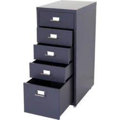 Nova Cassettiera Da Ufficio Con Ruote 5 Cassetti 69x28x41cm Disponibili Vari Colori Colore : Antracite -Ufficio E Casa 54080519 4