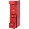Nova Cassettiera Armadietto Per Ufficio Boston Con Ruote E 8 Cassetti Vari Colori Colore : Rosso -Ufficio E Casa 54080528 1