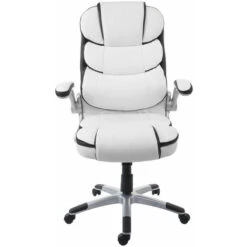 Nova Sedia Da Ufficio Girevole Ergonomica In Ecopelle Ecopelle Con Vari Colori Colore : BIANCO -Ufficio E Casa 54081010 3