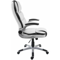 Nova Sedia Da Ufficio Girevole Ergonomica In Ecopelle Ecopelle Con Vari Colori Colore : BIANCO -Ufficio E Casa 54081010 4
