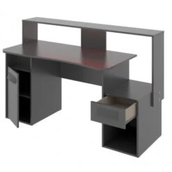Scrivania GAMER Con Led Per PC Colore Grafite Con Anta E Cassetto Grafite -Ufficio E Casa 54565865 4