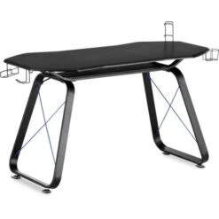 Scrivania Gaming Desk, Scrivania Gamer Ergonomica, Scrivania Per Computer PC, Scrivania Ufficio, Tavolo Da Gioco Con Portabicchieri E Supporto Per Cuffie, Ideale Per Giocatori, Blu -Ufficio E Casa 54654905 4