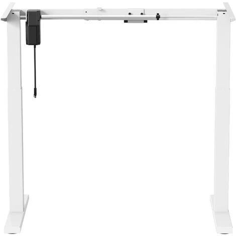 Scrivania Elettrica Regolabile In Altezza 73-123 Cm Tavolo Ufficio Telaio Bianco 4 Scrivania Elettrica Regolabile In Altezza 73-123 Cm Tavolo Ufficio Telaio Bianco - immagine 2