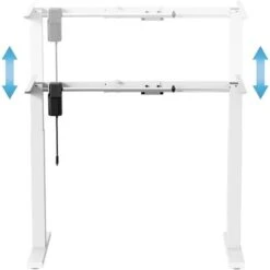 Scrivania Elettrica Regolabile In Altezza 73-123 Cm Tavolo Ufficio Telaio Bianco 11 Scrivania Elettrica Regolabile In Altezza 73-123 Cm Tavolo Ufficio Telaio Bianco -Ufficio E Casa 55292132 5