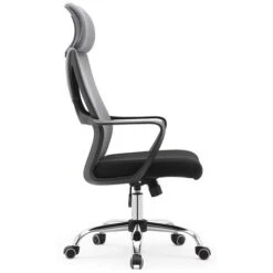 Poltrona Ufficio Direzionale Genius Traspirante Acciaio Sedia Con Poggiatesta XL Colore: Grigio -Ufficio E Casa 55606167 3