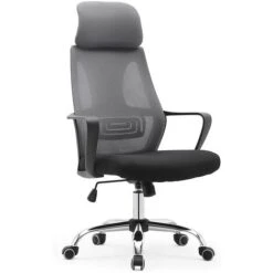 Poltrona Ufficio Direzionale Genius Traspirante Acciaio Sedia Con Poggiatesta XL Colore: Grigio -Ufficio E Casa 55606167 5