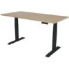 Scrivania Regolabile Elettricamente - 140x80 Cm - Doppio Motore - Nero / Rovere -Ufficio E Casa 56364684 1