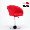 Poltrona Sgabello Girevole In Similpelle Austin Design Moderno Colore: Rosso 2 Poltrona Sgabello Girevole In Similpelle Austin Design Moderno Colore: Rosso -Ufficio E Casa 56370555 1