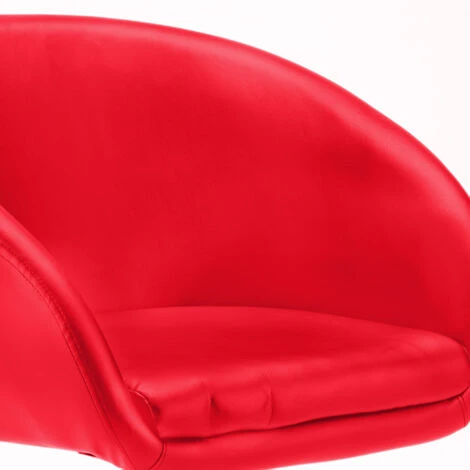 Poltrona Sgabello Girevole In Similpelle Austin Design Moderno Colore: Rosso 7 Poltrona Sgabello Girevole In Similpelle Austin Design Moderno Colore: Rosso - immagine 5