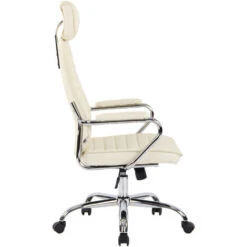 Sedia Da Ufficio Rako In Vera Pelle Crema -Ufficio E Casa 57355995 3