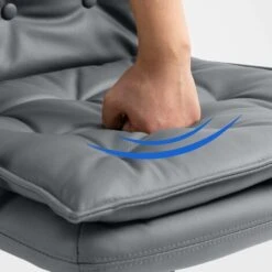 Sedia Da Ufficio Sotira In Vera Pelle Grigio -Ufficio E Casa 57355996 5