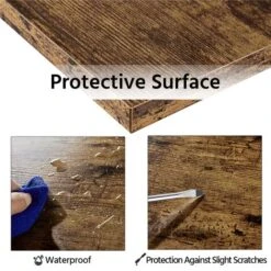 Yaheetech Scrivania Angolare Per Computer Scrivania A Forma Di L Postazione Da Lavoro Per Casa E Ufficio Tavolo Porta PC Spazioso Scrivania Gaming In Lengo E Metallo Marrone 130 X 130 X 96,5 Cm -Ufficio E Casa 57534905 5