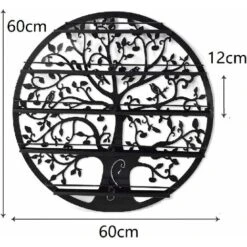 Giantex Porta Smalto In Metallo, Organizzatore Per Smalti, Portaoggetti A Forma Di Albero, Scaffale A 5 Livelli, Scaffale Di Stoccaggio, Espositore Per Smalti, Rossetti, Oli Essenziali (Nero) -Ufficio E Casa 58840194 5