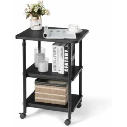 Giantex - Supporto Per Stampante Con Ruote, 3 Livelli, Regolabile In Altezza, In Legno, Per Ufficio, Scuola, Casa, Ufficio (nero) 10 Giantex - Supporto Per Stampante Con Ruote, 3 Livelli, Regolabile In Altezza, In Legno, Per Ufficio, Scuola, Casa, Ufficio (nero) -Ufficio E Casa 58840279 4