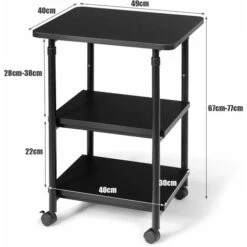 Giantex - Supporto Per Stampante Con Ruote, 3 Livelli, Regolabile In Altezza, In Legno, Per Ufficio, Scuola, Casa, Ufficio (nero) 11 Giantex - Supporto Per Stampante Con Ruote, 3 Livelli, Regolabile In Altezza, In Legno, Per Ufficio, Scuola, Casa, Ufficio (nero) -Ufficio E Casa 58840279 5