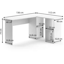 Scrivania Ad Angolo „Carlo“ Bianco Vicco 9 Scrivania Ad Angolo „Carlo“ Bianco Vicco -Ufficio E Casa 59137409 3