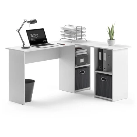 Scrivania Ad Angolo „Carlo“ Bianco Vicco 6 Scrivania Ad Angolo „Carlo“ Bianco Vicco - immagine 4