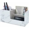 Portapenne Portapenne Accessori Da Scrivania In Marmo Pelle PU, Organizer Da Scrivania Per Accessori Artistici Telefono Cellulare, Occhiali, Biglietti Da Visita, Telecomando, Carino (marmo) -Ufficio E Casa 61179955 1