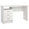 Dmora Scrivania Lineare Con Tre Cassetti, Colore Bianco, Misure 120 X 72 X 48 Cm -Ufficio E Casa 63752404 1