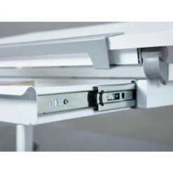 Dmora Scrivania Regolabile In Altezza Con Ripiano Inclinabile, In Metallo Bianco, Cm 110x68x55-78 -Ufficio E Casa 63753882 4