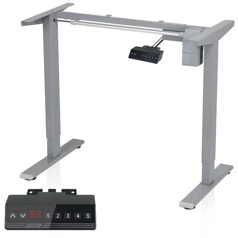 Randaco Scrivania Regolabile In Altezza, Elettrica, Struttura Del Tavolo, Tavolo Telescopico A Colonna Di Sollevamento, Può Contenere Fino A 80 Kg, Grigio 3 Randaco Scrivania Regolabile In Altezza, Elettrica, Struttura Del Tavolo, Tavolo Telescopico A Colonna Di Sollevamento, Può Contenere Fino A 80 Kg, Grigio