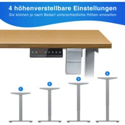 Randaco Scrivania Regolabile In Altezza, Elettrica, Struttura Del Tavolo, Tavolo Telescopico A Colonna Di Sollevamento, Può Contenere Fino A 80 Kg, Grigio 11 Randaco Scrivania Regolabile In Altezza, Elettrica, Struttura Del Tavolo, Tavolo Telescopico A Colonna Di Sollevamento, Può Contenere Fino A 80 Kg, Grigio -Ufficio E Casa 63861544 5