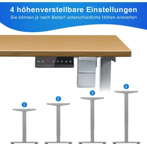 Randaco Scrivania Regolabile In Altezza, Elettrica, Struttura Del Tavolo, Tavolo Telescopico A Colonna Di Sollevamento, Può Contenere Fino A 80 Kg, Grigio 7 Randaco Scrivania Regolabile In Altezza, Elettrica, Struttura Del Tavolo, Tavolo Telescopico A Colonna Di Sollevamento, Può Contenere Fino A 80 Kg, Grigio - immagine 5