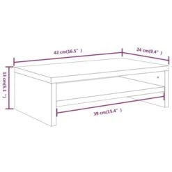 Supporto Per Monitor Grigio Sonoma 42x24x13cm Legno Multistrato VidaXL -Ufficio E Casa 64688620 3