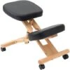 Vinsetto Sedia Inginocchiatoio In Legno Per Casa E Ufficio Con Ruote E Altezza Regolabile, 43x67x64-70 Cm, Nera -Ufficio E Casa 65820402 1