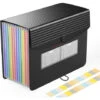 RHAFAYRE Cartella A4 A 12 Tasche Cartella Portaoggetti Cartella In Plastica Cartella Espandibile Organizzatore Per Fisarmonica, Schede Colorate -Ufficio E Casa 66557055 1