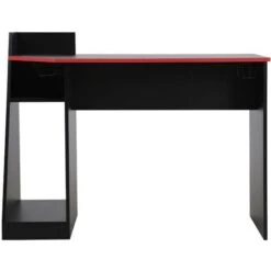 Rebecca Mobili Scrivania Gaming Tavolo Per Pc Nero Rosso In Legno Design Moderno Con Accessori