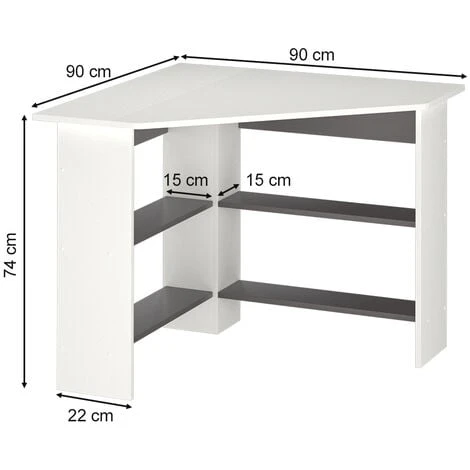 Scrivania Ad Angolo „Arion Bianco/antracite Vicco 5 Scrivania Ad Angolo „Arion Bianco/antracite Vicco - immagine 3