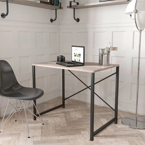 Tiny - Scrivania In Legno E Metallo 80x60x71,5 Cm 4 Tiny - Scrivania In Legno E Metallo 80x60x71,5 Cm - immagine 2