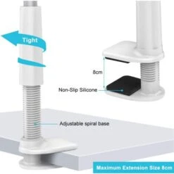 MINKUROW Supporto Per Tablet A Collo Di Cigno, Supporto Per Tablet Supporto Regolabile Rotazione A 360° Supporto Per Cellulare A Braccio Lungo Flessibile Supporto Per Tablet Per Ipad Mini, Iphone, Sam -Ufficio E Casa 69785189 5