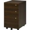 Vinsetto Schedario Portadocumenti Per Studio E Ufficio In MDF Con 3 Cassetti E Ruote, 40x50x68.5 Cm, Marrone -Ufficio E Casa 70299171 1