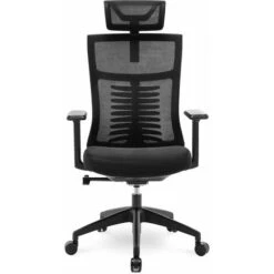 Sedia Da Ufficio Con Rotelle, Sedia Da Scrivania Ergonomica Con Altezza Regolabile, Sedia Per Computer Con Braccioli Regolabili, Girevole E Supporto Lombare Rinforzato -Ufficio E Casa 70439345 5