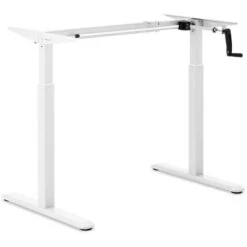 Supporto Per Scrivania Regolabile In Altezza Manuale 73-124cm 80 Kg Bianco