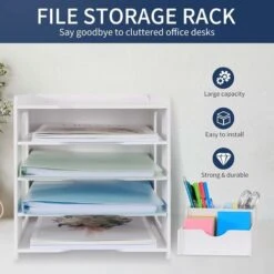 RHAFAYRE Vassoio Per Lettere - Organizer Da Scrivania - Portadocumenti A4 - Per Casa, Ufficio, Scuola (5 Livelli) 9 RHAFAYRE Vassoio Per Lettere - Organizer Da Scrivania - Portadocumenti A4 - Per Casa, Ufficio, Scuola (5 Livelli) -Ufficio E Casa 77205450 3