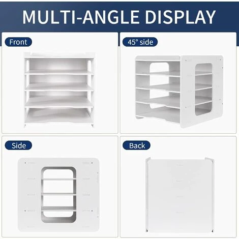 RHAFAYRE Vassoio Per Lettere - Organizer Da Scrivania - Portadocumenti A4 - Per Casa, Ufficio, Scuola (5 Livelli) 7 RHAFAYRE Vassoio Per Lettere - Organizer Da Scrivania - Portadocumenti A4 - Per Casa, Ufficio, Scuola (5 Livelli) - immagine 5