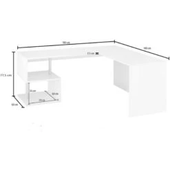Scrivania Esse Angolare – 160x77,5x60 – Bianco Lucido -Ufficio E Casa 77481758 4