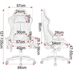 WOLTU Sedia Da Gaming Ergonomica Poltrona Da Gioco Regolabili Per Studio Ufficio Rosso -Ufficio E Casa 80879569 3