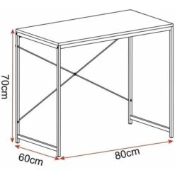 WOLTU Scrivania Computer Tavolo PC Scaffale Moderno Per Ufficio Lavoro Studio Legno+bianco -Ufficio E Casa 80879998 3